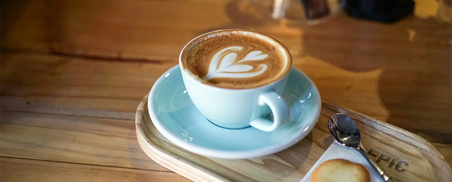 Café latte au Simple Kaffa à Taipei