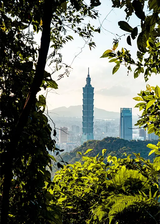 Elephant Mountain à Taipei avec vue sur Taipei 101
