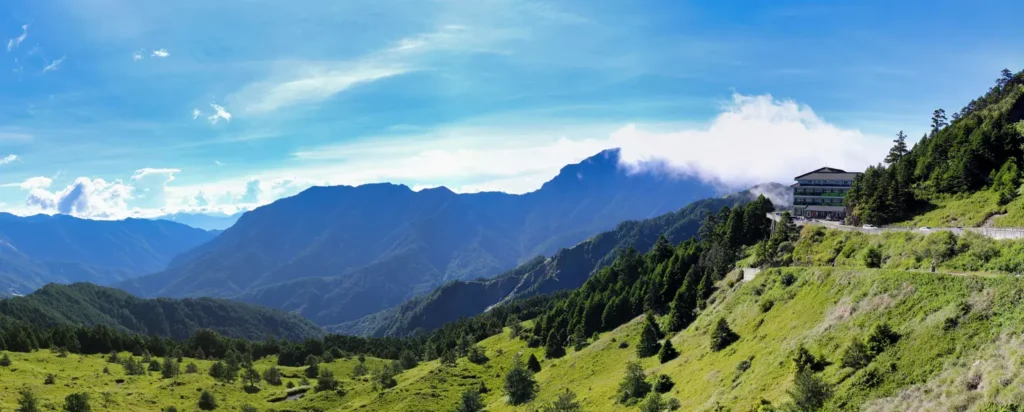 Vue des montagnes de Hehuanshan à Taiwan
