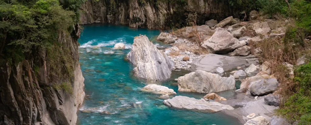Rivière du parc Taroko gorge