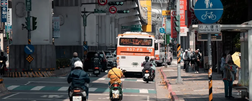 Bus urbain à Taipei transport en commun